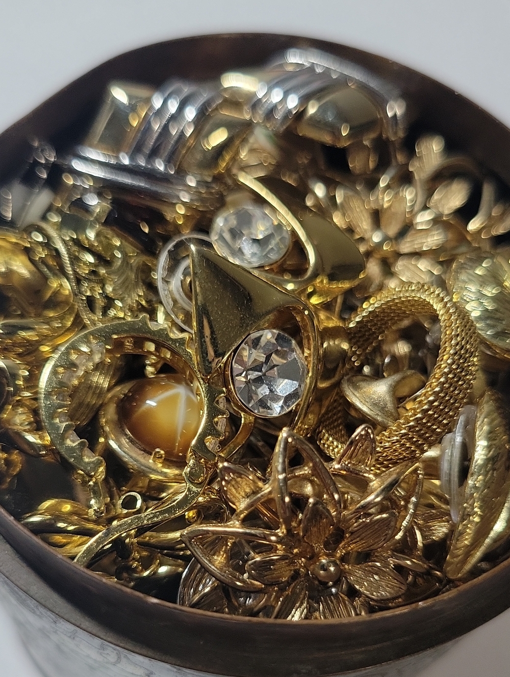 Gold-Tone Floral & Crystal Women’s Jewelry Collection